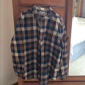 Men’s Carhartt flannel button up shirt